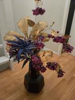 Kunstbloemen in vaas - Nepbloemen, Huis en Inrichting, Ophalen of Verzenden, Gebruikt, Binnen