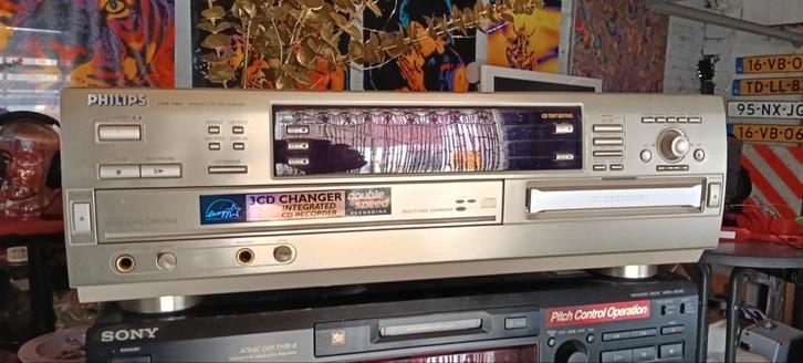Philips CDR 786 cd wisselaar/brander champagne met AB, Audio, Tv en Foto, Cd-spelers, Gebruikt, Philips, Wisselaar, Ophalen of Verzenden