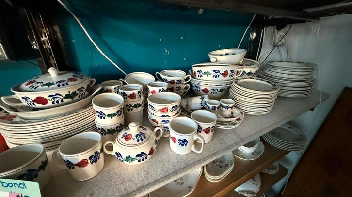 servies partij  boerenbont, Antiek en Kunst, Antiek | Servies los, Verzenden