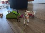 Schleich paard en wagen met tent, Verzamelen, Speelgoed, Ophalen, Zo goed als nieuw