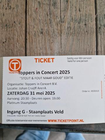 Tickets (2st) De Toppers 31 mei beschikbaar voor biedingen