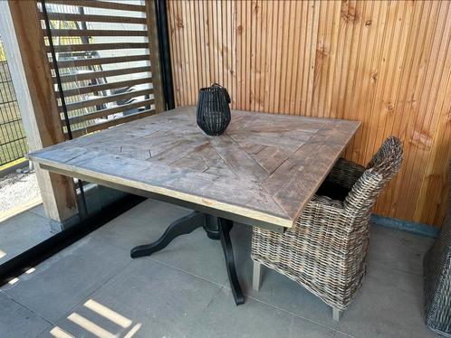 Vierkante eettafel Riviera Style (140x140), Huis en Inrichting, Tafels | Eettafels, Zo goed als nieuw, 100 tot 150 cm, 100 tot 150 cm