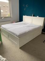 Ikea Brimnes bed 180x200, Huis en Inrichting, Slaapkamer | Bedden, Ophalen, Gebruikt, Wit, Tweepersoons
