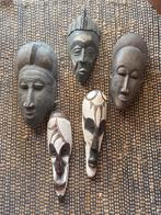 Afrikaanse Maskers - Set van 5, Antiek en Kunst, Ophalen of Verzenden