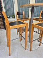 Set bartafel + 4 bijpassende barkrukken, Huis en Inrichting, Ophalen, Zo goed als nieuw, Inclusief barstoelen