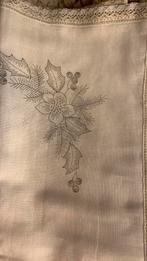 Voorbedrukt kerstkleed met kant om te borduren VINTAGE, Ophalen of Verzenden, Onderdeel of Toebehoren
