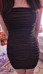leuk strapless gesmokt zomerjurkje one size, Ophalen of Verzenden, Nieuw, Zwart, Boven de knie