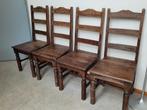 4 antieke stoelen zwaar hout degelijk, Ophalen