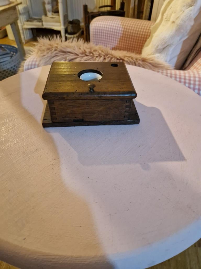 Antieke inktpothouder  inktpennen, Ophalen of Verzenden, Rechthoekig, Minder dan 50 cm