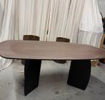 200 x 100 cm deens ovaal donker eiken, Huis en Inrichting, Tafels | Eettafels, Ophalen, 100 tot 150 cm, 200 cm of meer, Zo goed als nieuw