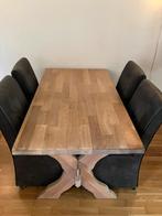 Eiken eetkamertafel, Ophalen, Gebruikt, 4 tot 6 stoelen