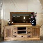 TV meubel - 200 cm breed - 7 lades - massief Teak -TTM Wonen