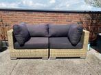 Set tuinbanken met kussens, Ophalen, 4 zitplaatsen, Kunststof, Gebruikt