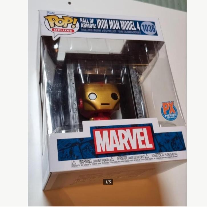 Funko Pop! Deluxe Iron Man Model 4 – PX Exclusive, Verzamelen, Poppetjes en Figuurtjes, Nieuw, Ophalen