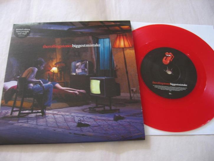 The Rolling Stones Biggest Mistake 7" Rood Vinyl Single., Cd's en Dvd's, Vinyl | Rock, Zo goed als nieuw, Rock-'n-Roll, Overige formaten