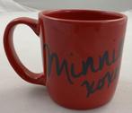 Disney Minnie Mouse Xoxo Mok Beker Red Ceramic Coffee Mug Cu, Verzamelen, Disney, Gebruikt, Ophalen of Verzenden