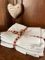 5 linnen brocante handdoeken uit Frankrijk, Ophalen of Verzenden