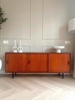 🤎 Vintage retro dressoir lowboard tv-kast teak jaren ‘60, Ophalen, Zo goed als nieuw, 25 tot 50 cm, 150 tot 200 cm