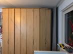 Grote kledingkast met vouwdeuren en schuin stuk, Huis en Inrichting, Overige materialen, Gebruikt, 200 cm of meer, 150 tot 200 cm