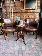 6 chesterfield leren eetkamer stoelen, Ophalen of Verzenden