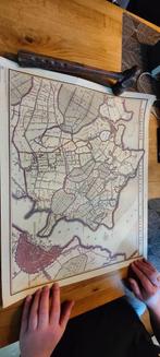 Kaart van uitwaterende sluizen in Kennemerland, Boeken, Gelezen, Ophalen of Verzenden, Landkaart, 1800 tot 2000