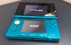 Aqua blauwe 3DS, schermen krasvrij!, Spelcomputers en Games, Spelcomputers | Nintendo 2DS en 3DS, Ophalen, Zo goed als nieuw, 3DS