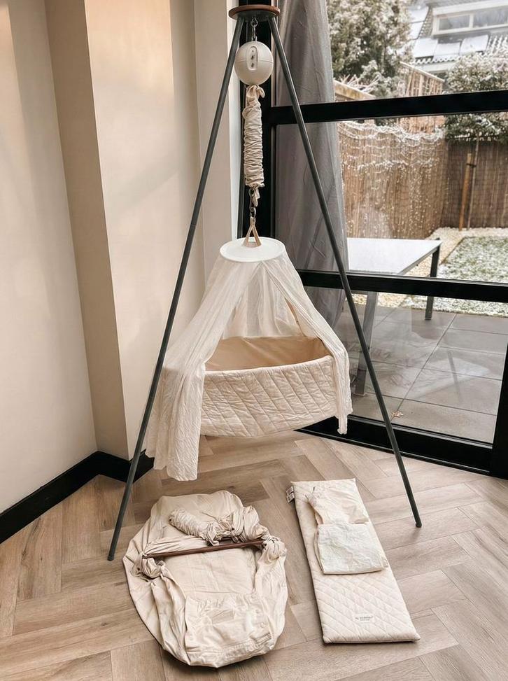 Moonboon Bundel: Hangmat, Ovale Wieg, Motor & Statief ZGAN, Kinderen en Baby's, Babywiegjes en Ledikanten, Zo goed als nieuw, Wieg