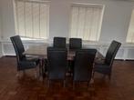 Eettafel en stoelen, Ophalen, Zo goed als nieuw, 4 tot 6 stoelen