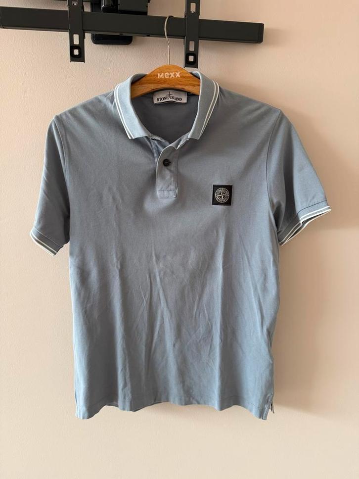 Stone Island Polo - Maat M - Blauw, Kleding | Heren, Polo's, Zo goed als nieuw, Maat 48/50 (M), Blauw, Ophalen of Verzenden
