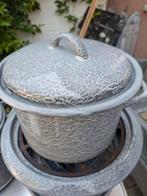 Vintage Emaille Pan met Deksel, Ophalen of Verzenden