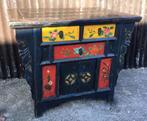 Chinese kast 3 lades chinees oosters handbeschilderd, Huis en Inrichting, Kasten | Ladekasten, 100 tot 150 cm, 1 of 2 laden, Nieuw