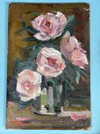 Pioenrozen (olieverf) - Peter Altena, Antiek en Kunst, Kunst | Schilderijen | Abstract, Ophalen of Verzenden