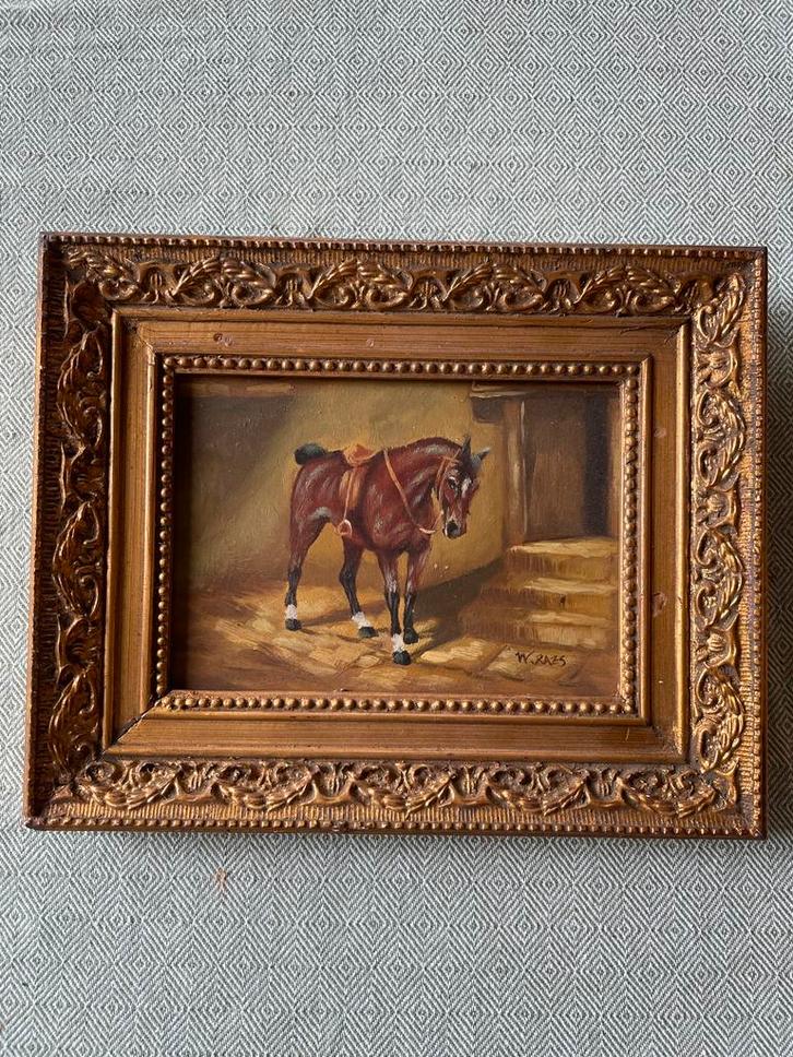 Olieverf op paneel schilderijtje, Antiek en Kunst, Kunst | Schilderijen | Klassiek, Ophalen of Verzenden