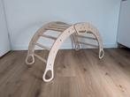 Houten klimboog schommel met kussen Montessori Waldorf, Ophalen, Zo goed als nieuw, Overige typen