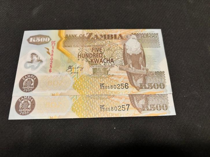 Bankbiljetten Zambia (2005), Postzegels en Munten, Bankbiljetten | Afrika, Setje, Zambia, Ophalen of Verzenden