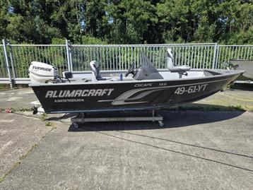 Alumacraft Escape 145cs incl Evinrude e-tech 25 beschikbaar voor biedingen