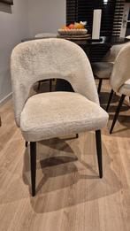 Eetkamerstoelen chenille 4 stuks, Huis en Inrichting, Ophalen, Hout, Overige kleuren, Zo goed als nieuw