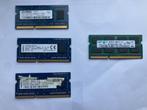 Sodimm geheugen voor laptops , 4 stuks - 4 GB, Computers en Software, RAM geheugen, DDR3, Ophalen of Verzenden, Zo goed als nieuw