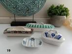 Diverse brocante porseleinen kammenbakjes, zeepbakjes, Antiek en Kunst, Ophalen of Verzenden