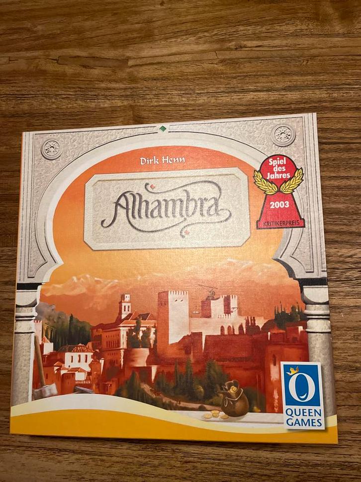 Alhambra, Hobby en Vrije tijd, Gezelschapsspellen | Bordspellen, Zo goed als nieuw, Drie of vier spelers, Ophalen of Verzenden