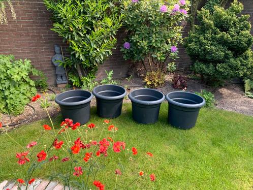 Bloembakken Elho cilinder (4x); binnenmaat 45cm, Tuin en Terras, Bloembakken en Plantenbakken, Gebruikt, Kunststof, Balkon, Tuin