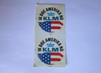 KLM stickers ik doe Amerika nu, Verzenden, Gebruikt, Kaart, Foto of Prent