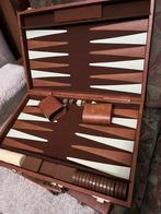 Vintage Backgammon Bruin Koffer, Ophalen of Verzenden, Zo goed als nieuw