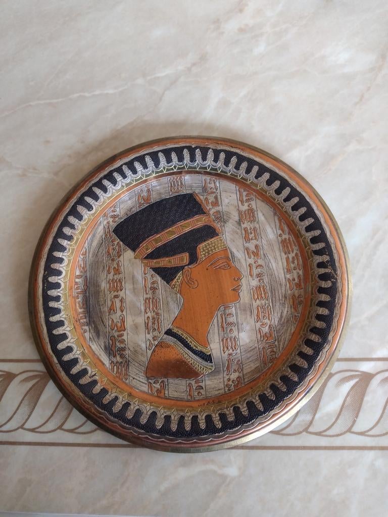 Vintage Egyptische Wanddecoratie - Nefertiti, Ophalen of Verzenden