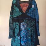 Disigual jurk kleurrijk maat l xl, Ophalen of Verzenden, Zo goed als nieuw, Maat 46/48 (XL) of groter, Onder de knie