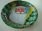 dienblad voor kerst rond blikken dienblad, Ophalen of Verzenden, Gebruikt