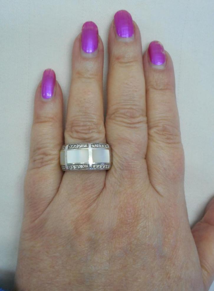 Zilveren TI SENTO - Milano Ring 1346MW maat 18.3 nr.288, Sieraden, Tassen en Uiterlijk, Ringen, Zo goed als nieuw, Dame, 18 tot 19