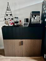 Mooie grote kast Ikea/koffiekast, zwart/hout, Ophalen, 100 tot 150 cm, 100 tot 150 cm, Zo goed als nieuw