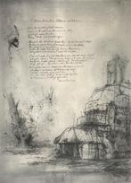 972. Lithografie, Dirkje Kuik – geïllustreerd gedicht, Ophalen of Verzenden