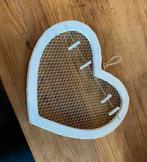 Houten hart met raster, Huis en Inrichting, Woonaccessoires | Overige, Ophalen of Verzenden, Zo goed als nieuw